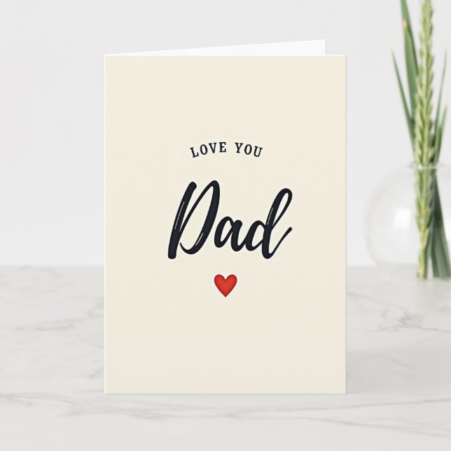 Serif Love Dad Fars Dagen-kort Kort (Framsida)