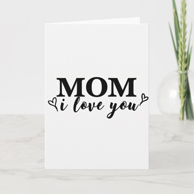 Serif Mom Script Love You Kort (Framsida)