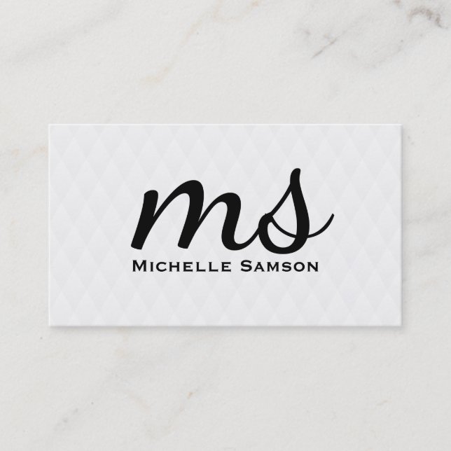 Serif | Monogram Visitkort (Framsida)