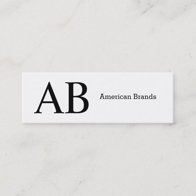 Serif Typ Monogram Mini Visitkort (Framsida)
