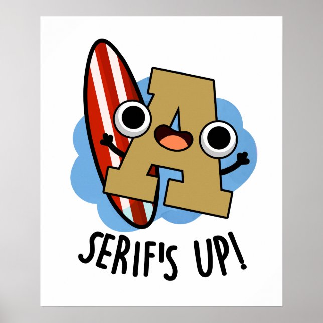 Serif Up-fonttyp Pun Poster (Framsidan)