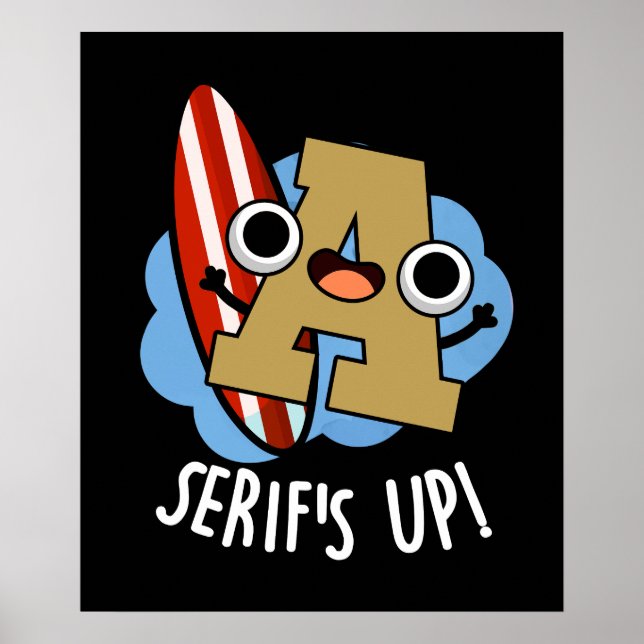 Serif Up-Mörk BG för fonttyp Pun-teckensnitt Poster (Framsidan)