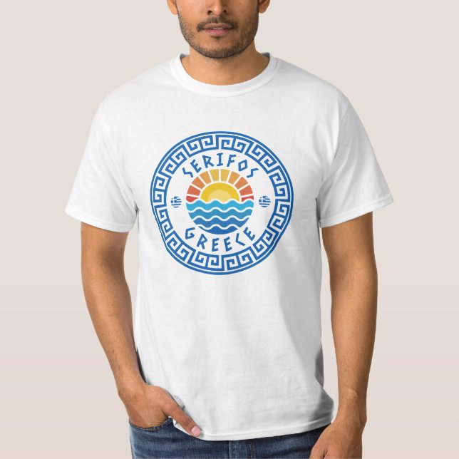 Serifos Island, Grekland - Solsken och havet T Shirt (Framsida)