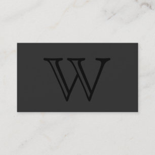 Seriftypsmonogram Visitkort