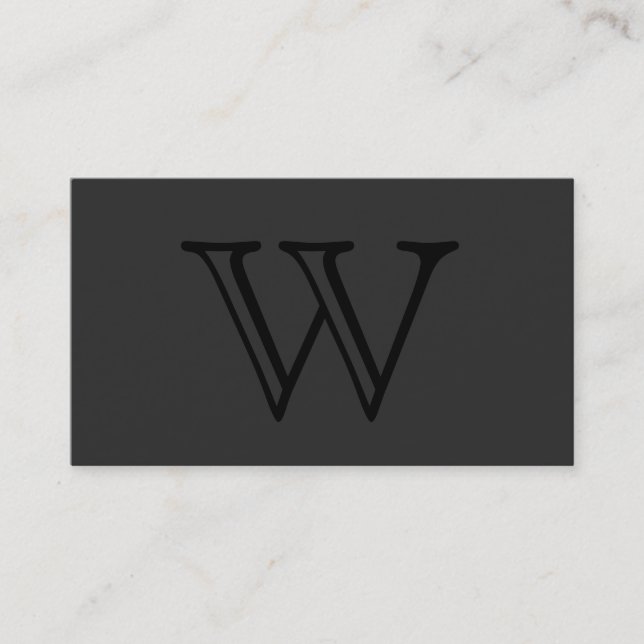 Seriftypsmonogram Visitkort (Framsida)