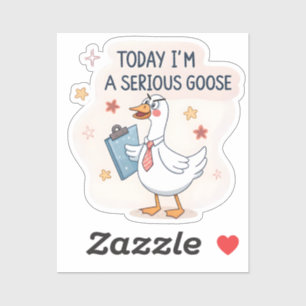 Seriös goose Vinyl Sticker - Funny Animal Meme De Klistermärken