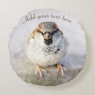 Seriös Sparrow Rund Kudde