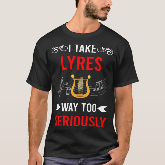 Seriöst Lyre T Shirt (Framsida)