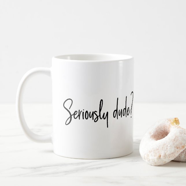 Seriöst, Snarky Modern Typography Saming Kaffemugg (Med munk)