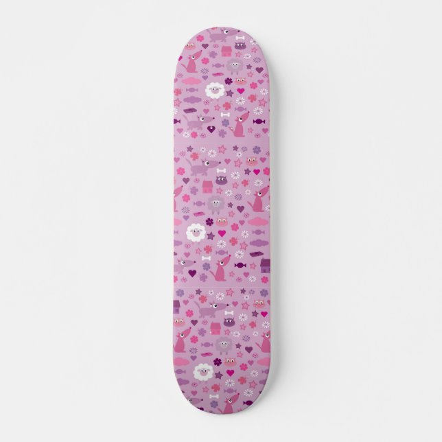 Seriöst söt flickas skateboard bräda 20,5 cm (Framsida)