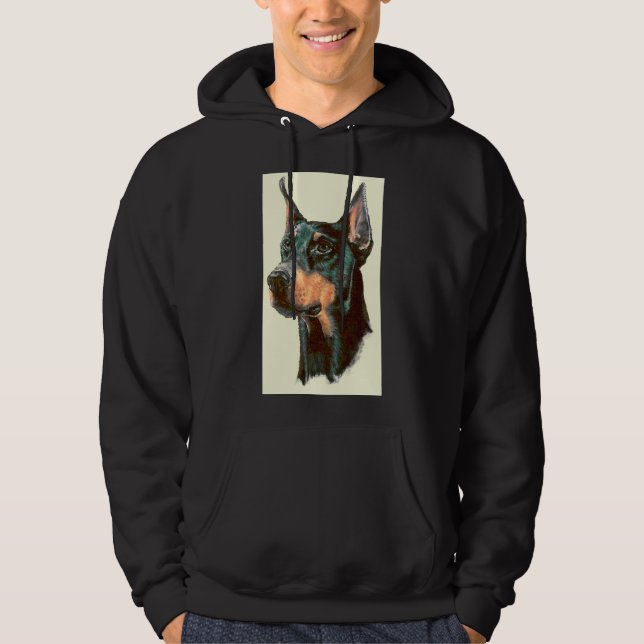 Serious Doberman 49 Hoodie (Framsida)