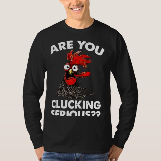 Serious Farmer Chicken   T Shirt (Framsida)