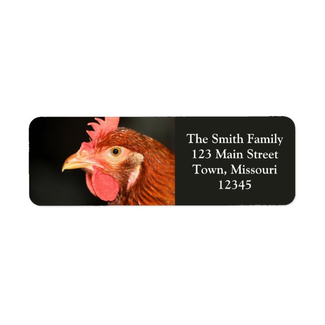 Serious Hen Returadress Etikett (Framsidan)