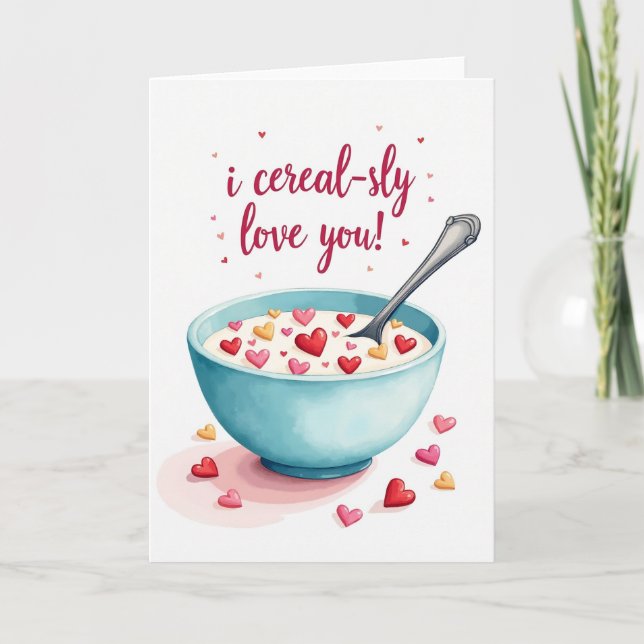 Seriously Cereal Love Card Kort (Framsida)