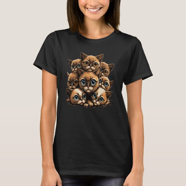 Seriously Cute Pile Of Cats And Kittens  1 T Shirt (Framsida)