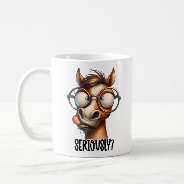Seriously? Funny Horse Mug Kaffemugg (Vänster)