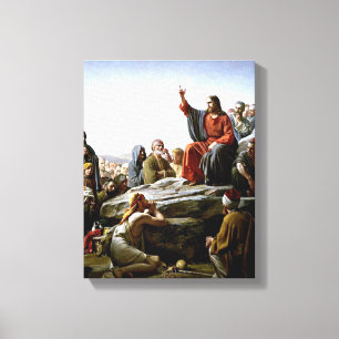 Sermon på berget - Carl Bloch-tavlan Canvastryck
