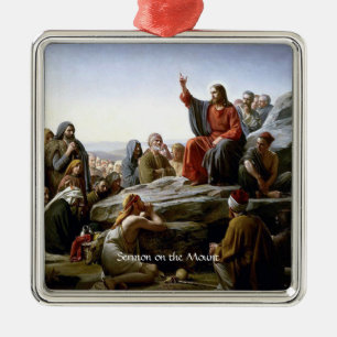 Sermon på berget julgransprydnad metall