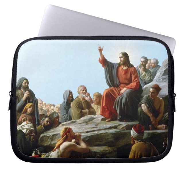 Sermon på berget laptop sleeve (Framsidan)