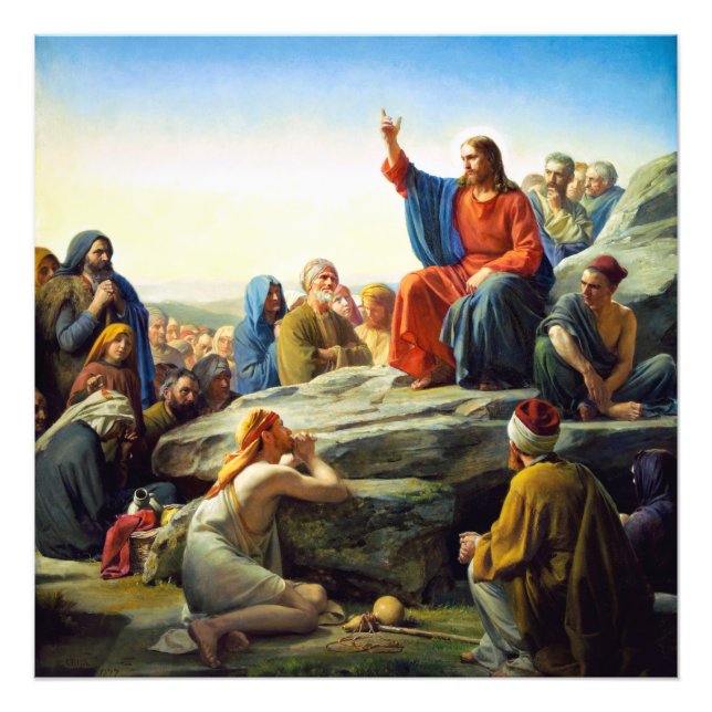 Sermon på Carl Blchs berget Fototryck (Framsidan)