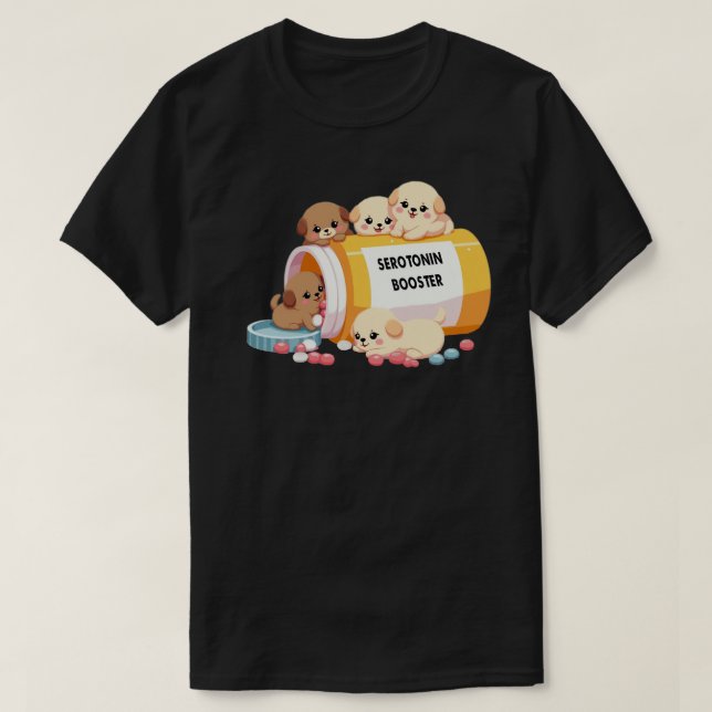 Serotonin Booster Hund Sweatshirt,Serotoninbooster T Shirt (Design framsida)