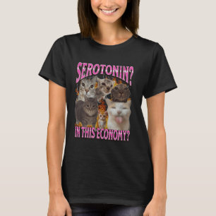 Serotonin i den här ekonomin är en underlig kattbä t shirt