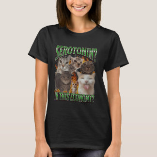 Serotonin i den här ekonomin är en underlig kattbä t shirt