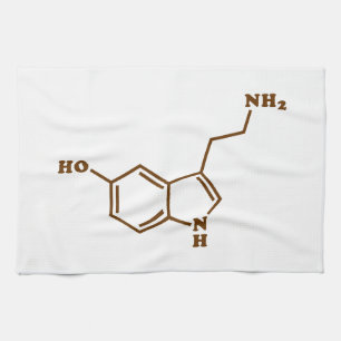 Serotonin molekylär kemisk formel kökshandduk