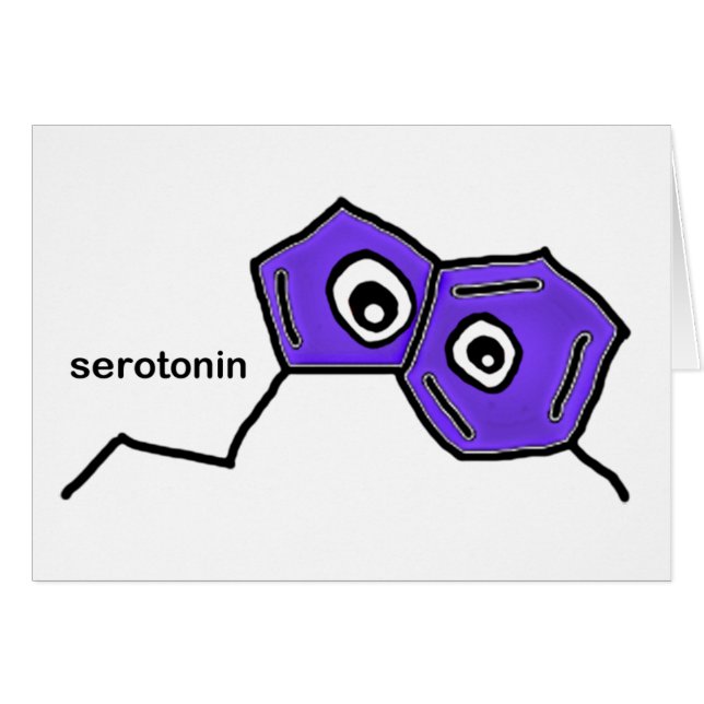 Serotonin Neurotransmitter Hälsningskort (Framsidan Horizontal)