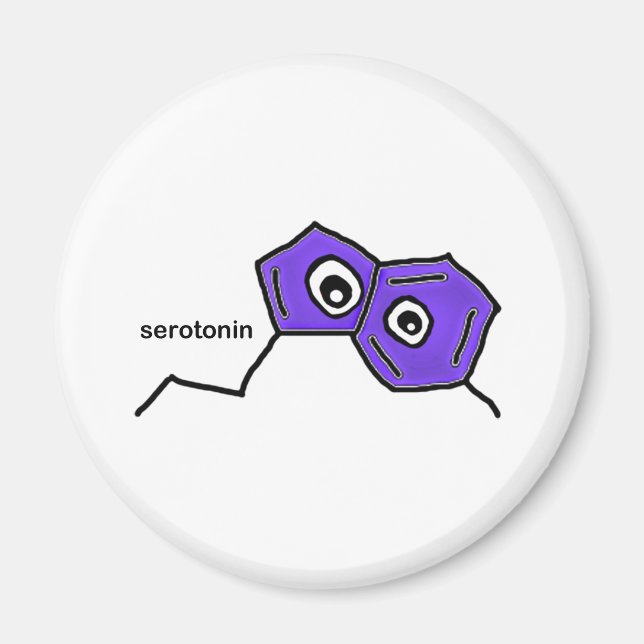 Serotonin Neurotransmitter Magnet (Framsidan)