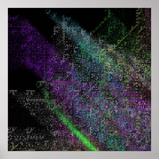 Serpenskis triangel i fyrkant poster (Framsidan)