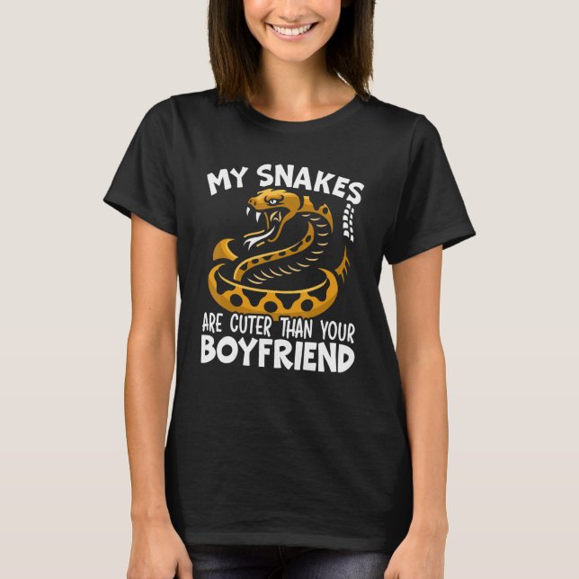 Serpent Animal Pet Herpetologist Snake T Shirt (Framsida)