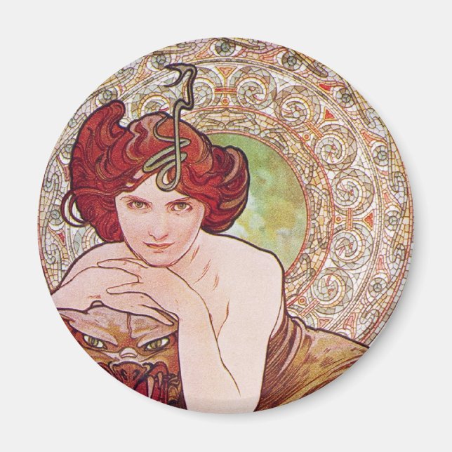 Serpent Art nouveau Magnet (Framsidan)