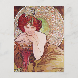Serpent Art nouveau Vykort