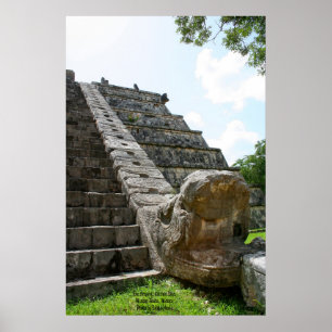 Serpent, Chichen Ixta, Mayan Ruins, Mexiko Poster