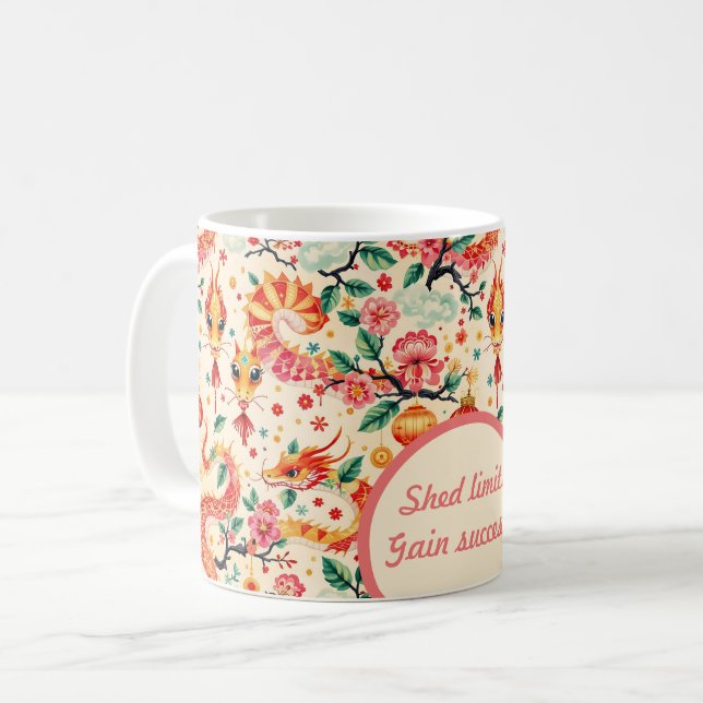 Serpent Dreams Chiness nytt år Kaffemugg (Framsida vänster)