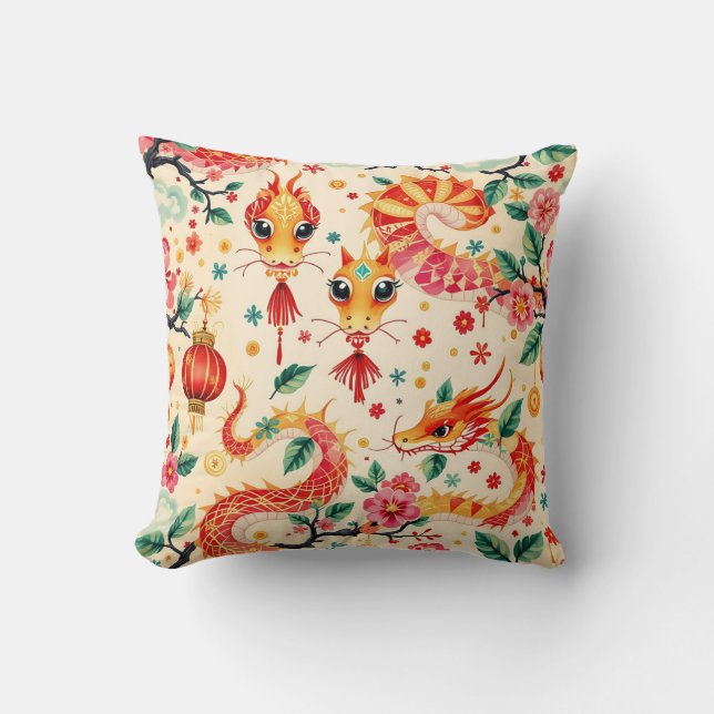 Serpent Dreams Chiness nytt år Kudde (Framsida)