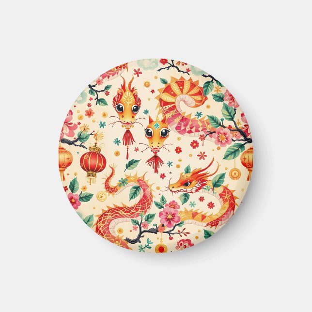 Serpent Dreams Chiness nytt år Magnet (Framsidan)