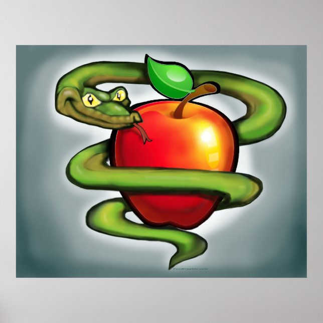 Serpent i Apple Poster (Framsidan)
