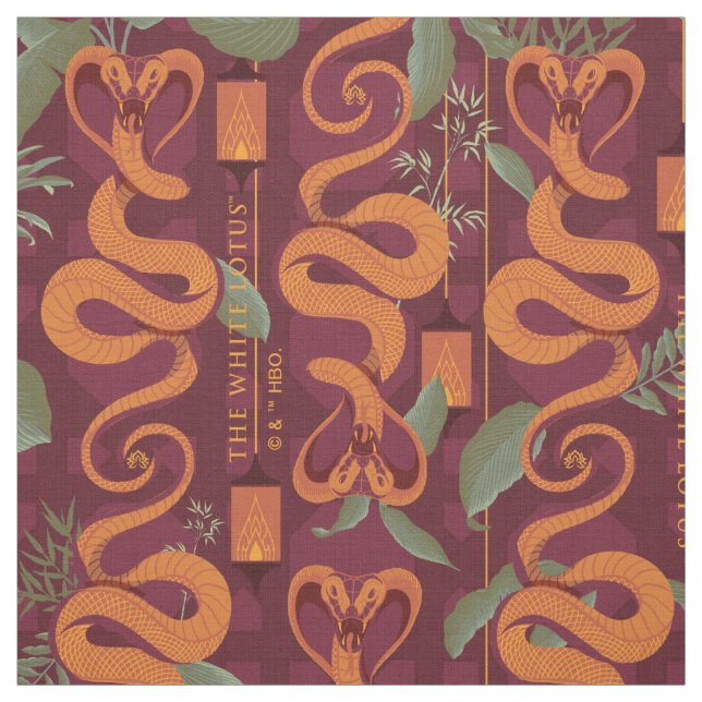 Serpent Luxe Mönster - White Lotus Tyg (Provkarta)