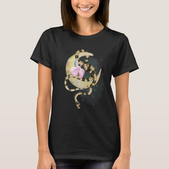 Serpent Måne Stigning Mystic T Shirt (Framsida)