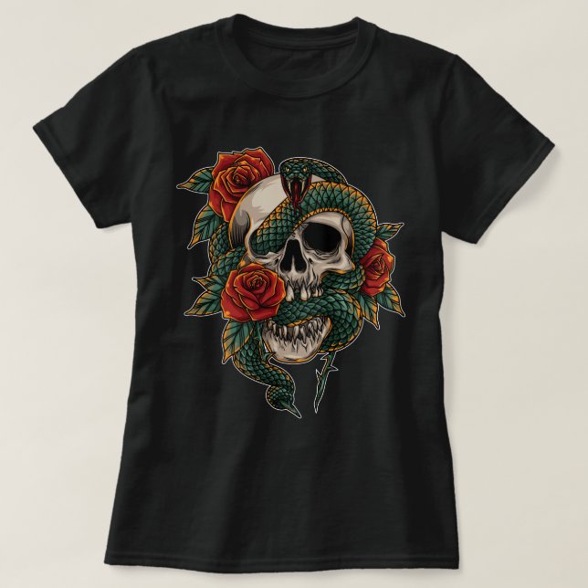 Serpent och skal t shirt (Design framsida)