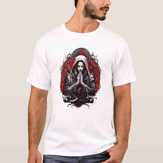 Serpent Priestess of the Shadow Grove T Shirt (Framsida)