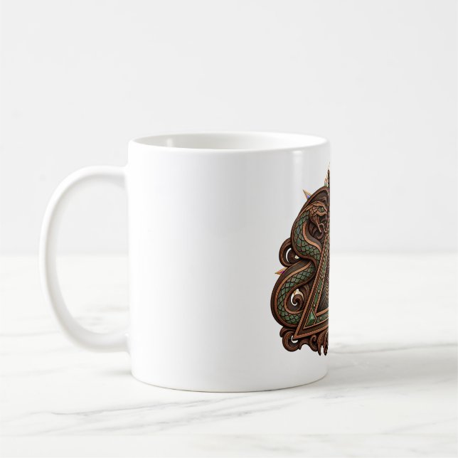 Serpent Scroll Eye Kaffe Mugg (Vänster)