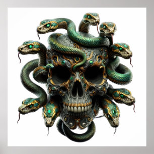Serpent Skull Poster