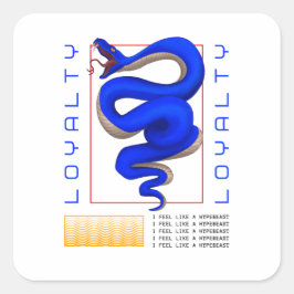 Serpent Symbol Art | Underground Bold Design Fyrkantigt Klistermärke