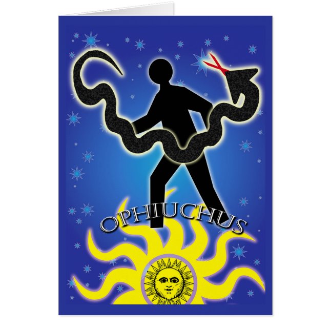 Serpentarius Ophiuchus spp. Hälsningskort (Framsidan)