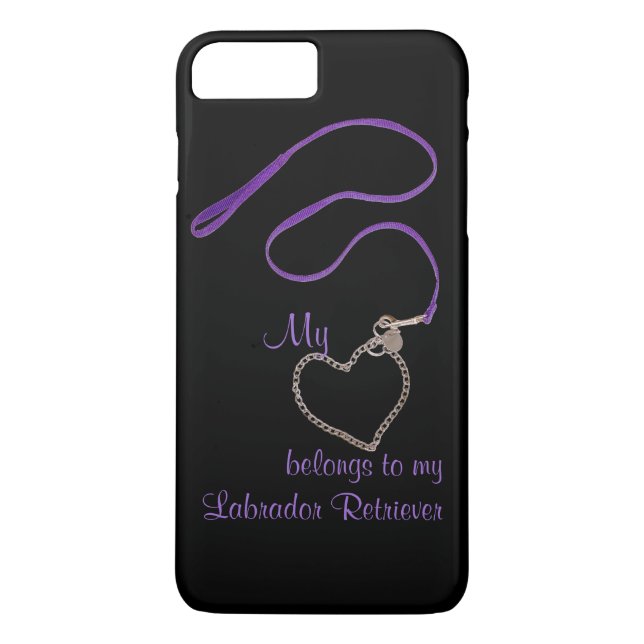 Serpentin Lila Leash & Heart chain Case-Mate iPhone Skal (Baksida)