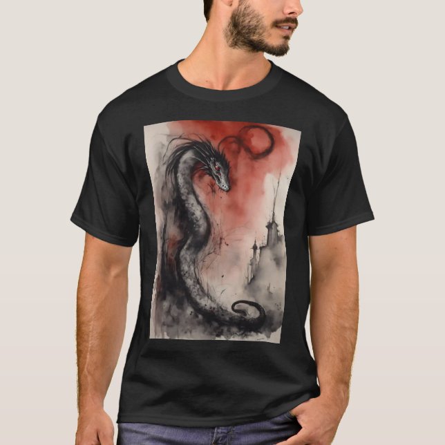 "Serpentine Majesty: Lös ut draken" T Shirt (Framsida)