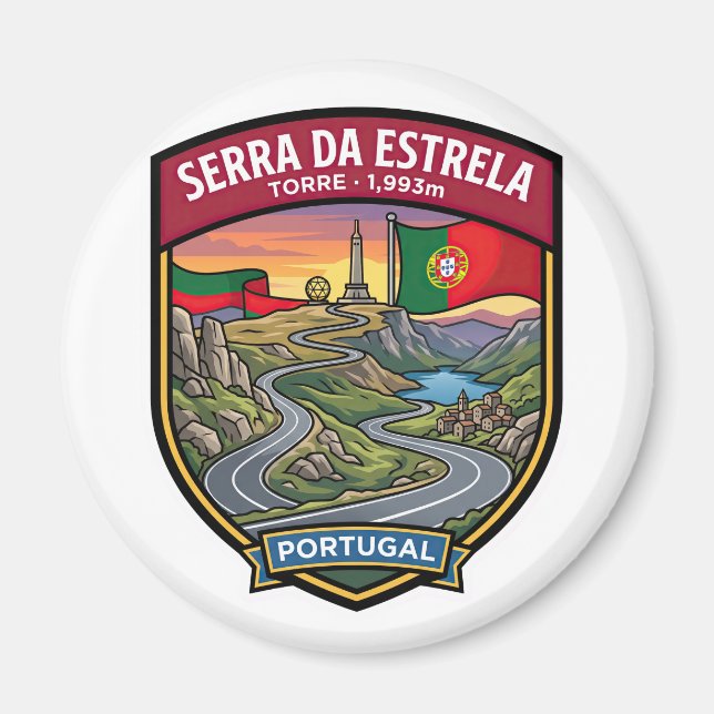 Serra da Estrela Bergsutflykt Magnet (Framsidan)